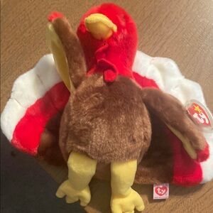 Ty Red and Brown Plush Turkey Toy